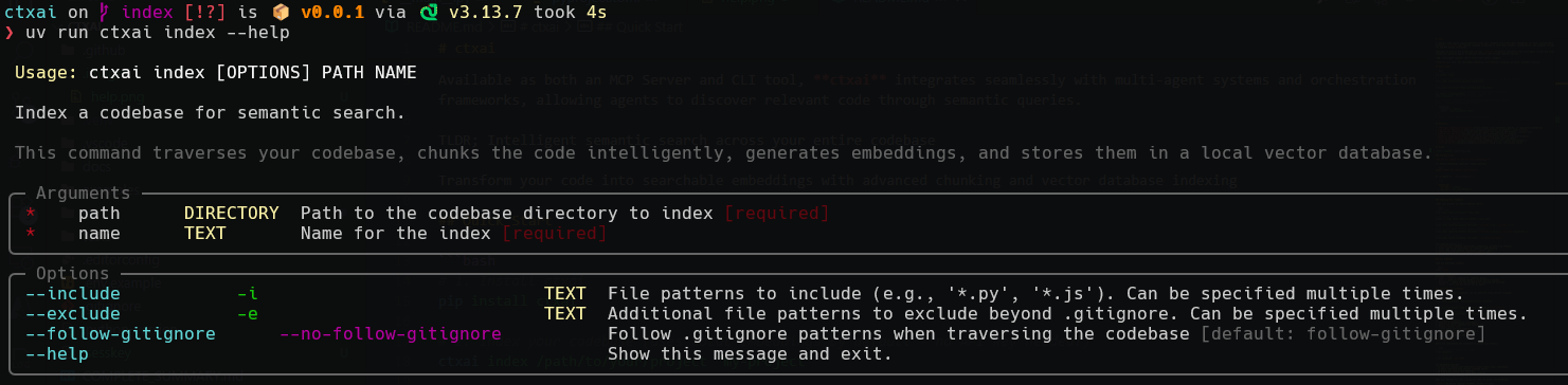 index command