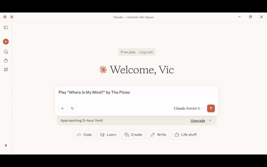 Play → Queue → Volume → Now Playing con MCP