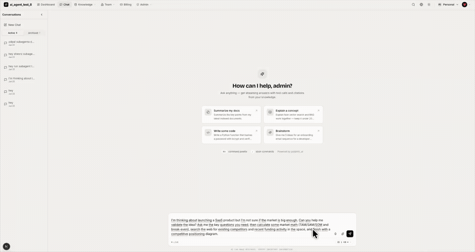 AI chat demo