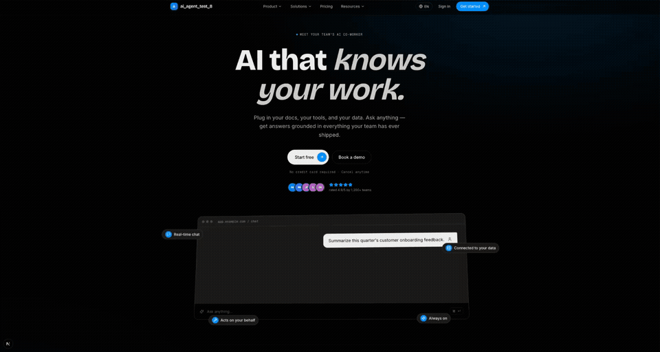 Landing demo
