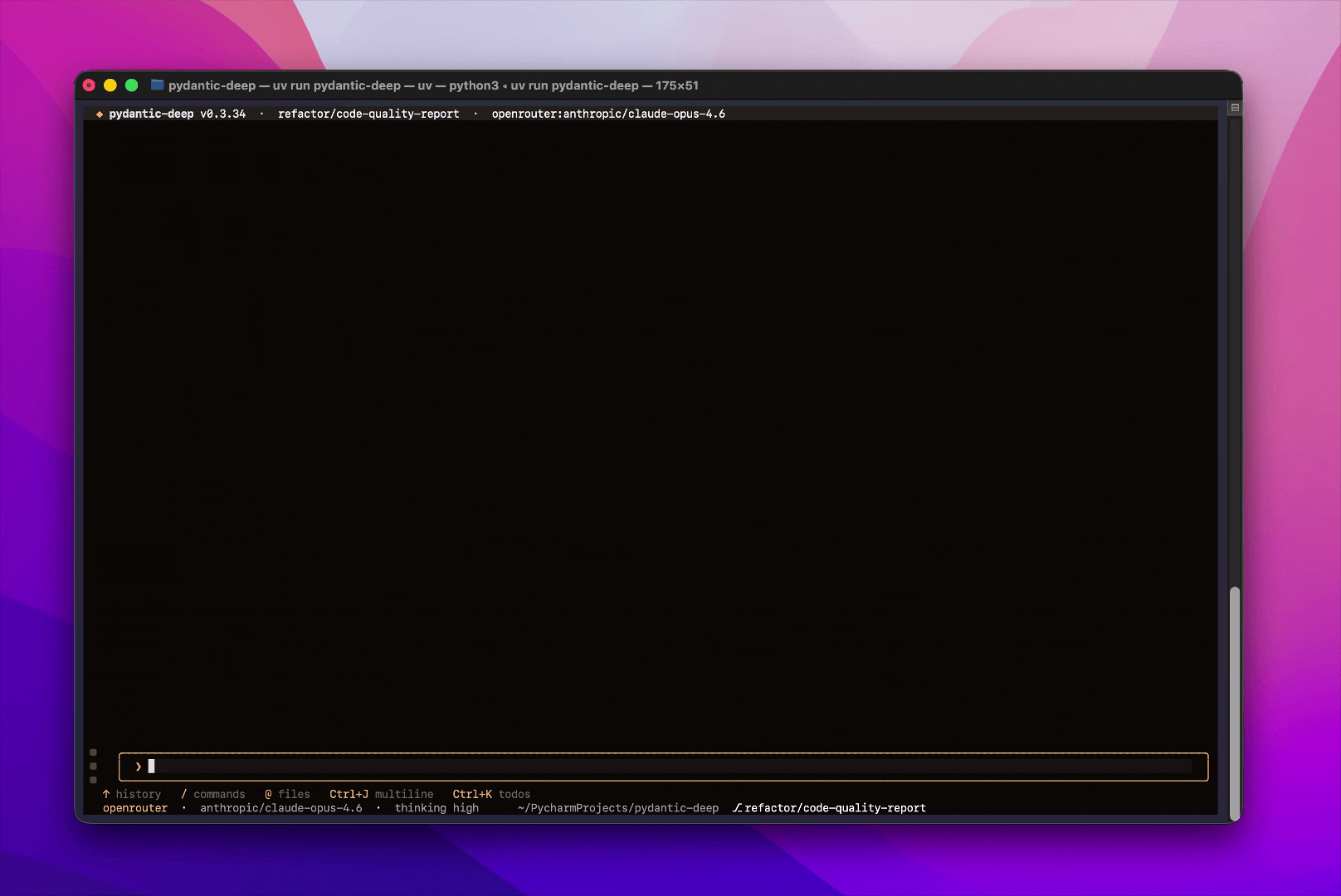 Pydantic Deep Agents CLI demo