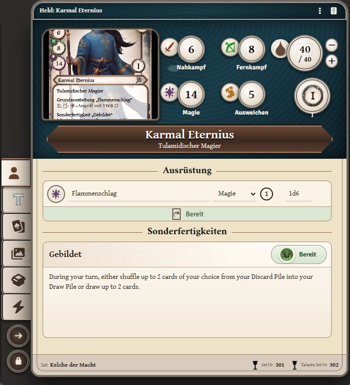 Hero sheet