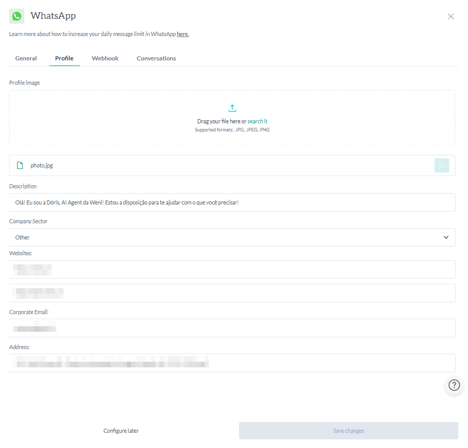 {"base64":" ","img":{"width":922,"height":883,"type":"png","mime":"image/png","wUnits":"px","hUnits":"px","length":35483,"url":"https://raw.githubusercontent.com/vtexdocs/help-center-content/refs/heads/main/docs/en/tutorials/weni-by-vtex/integrations/whatsapp-weni-express-integration_16.png"}}