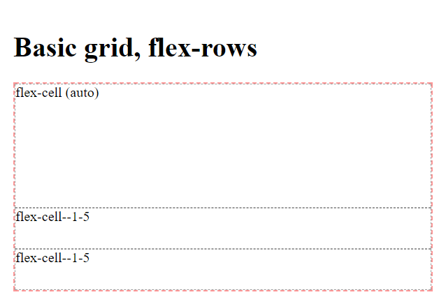 Basic grid, flex-rows