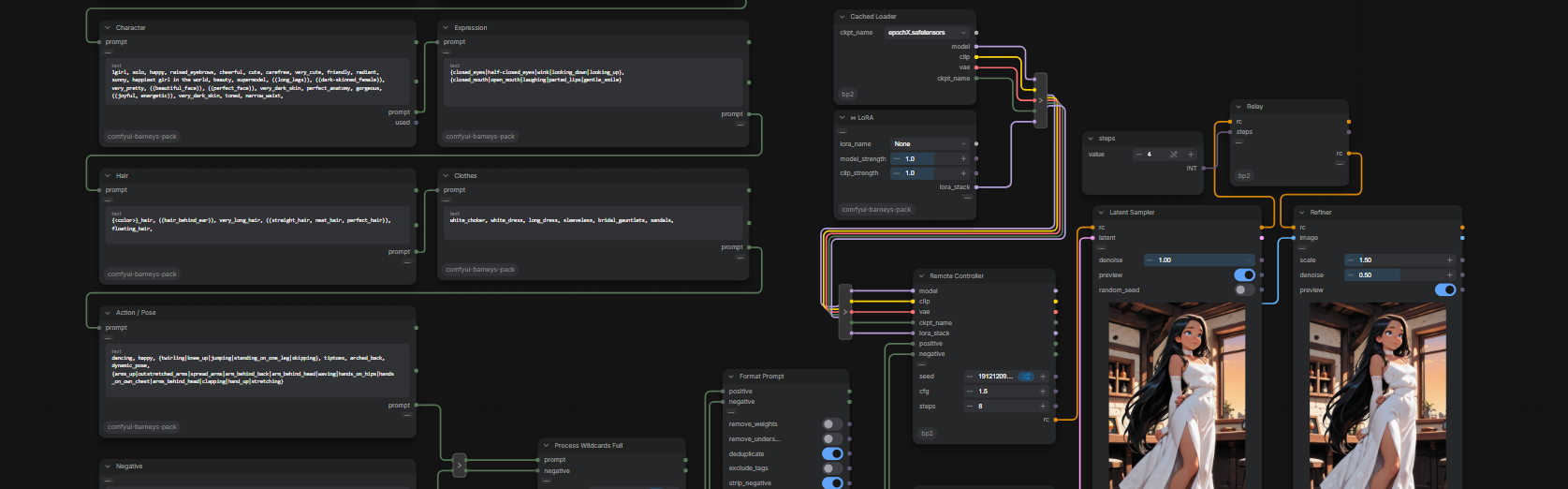 a real workflow, combed