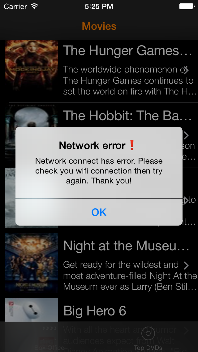 Network Error Screenshot