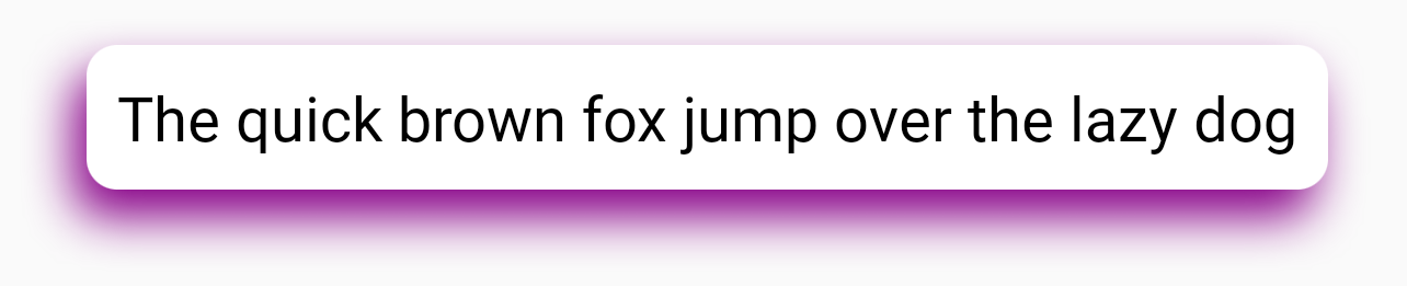 quick brown fox text view