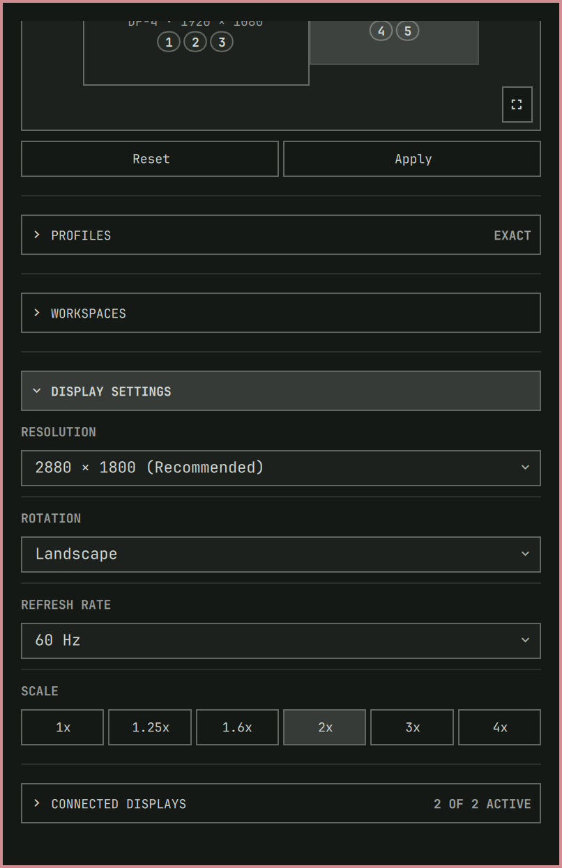 Monitor Studio resolution, rotation, refresh rate, and scale settings