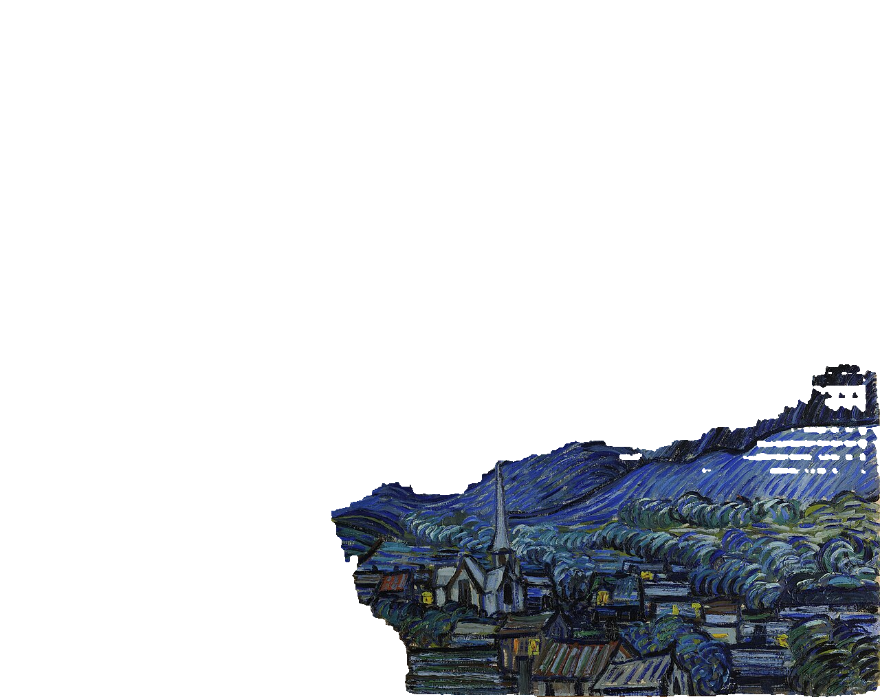 village and hills
