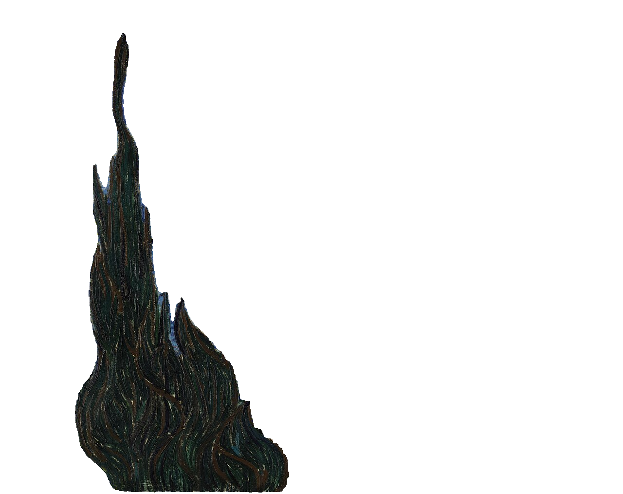 dark cypress tree