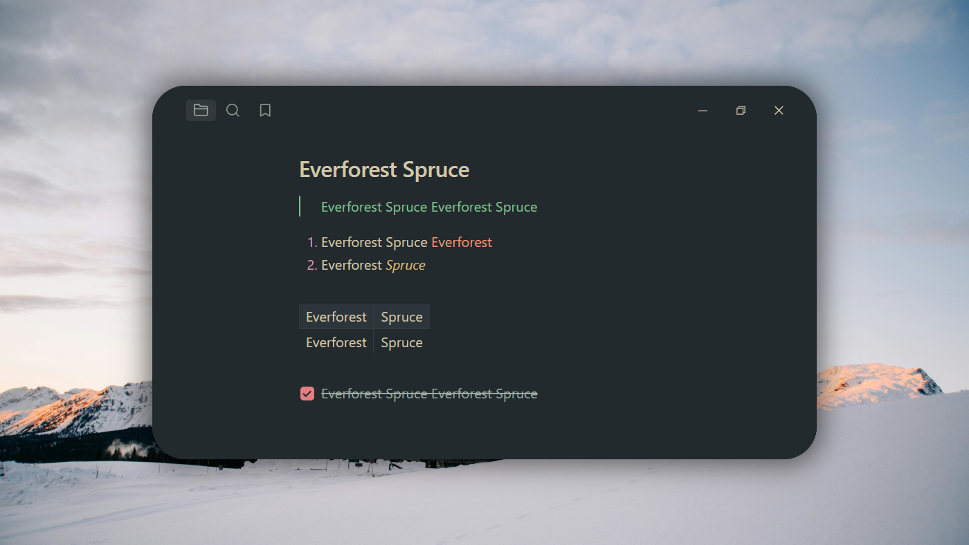Everforest Spruce