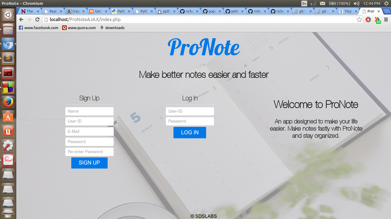 Github Vy007vikas Pronote A Simple Note Taking Web Application