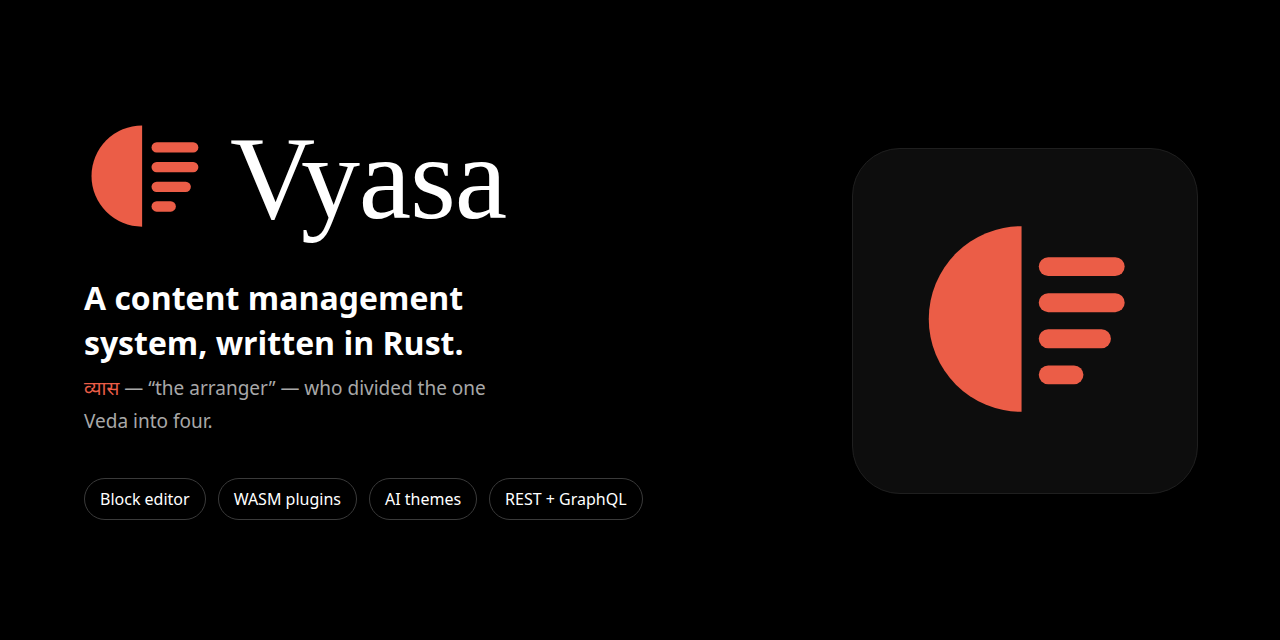 Vyasa — a content management system, written in Rust