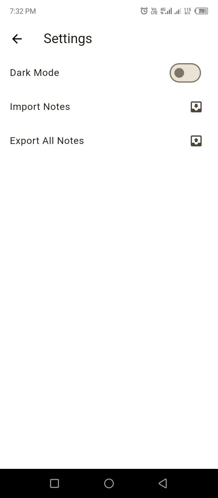 Settings Screen