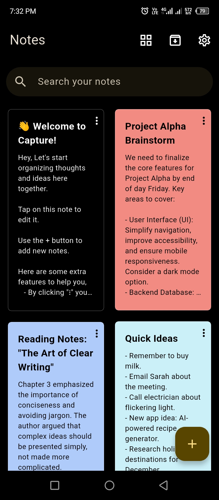 Capture App Mockup