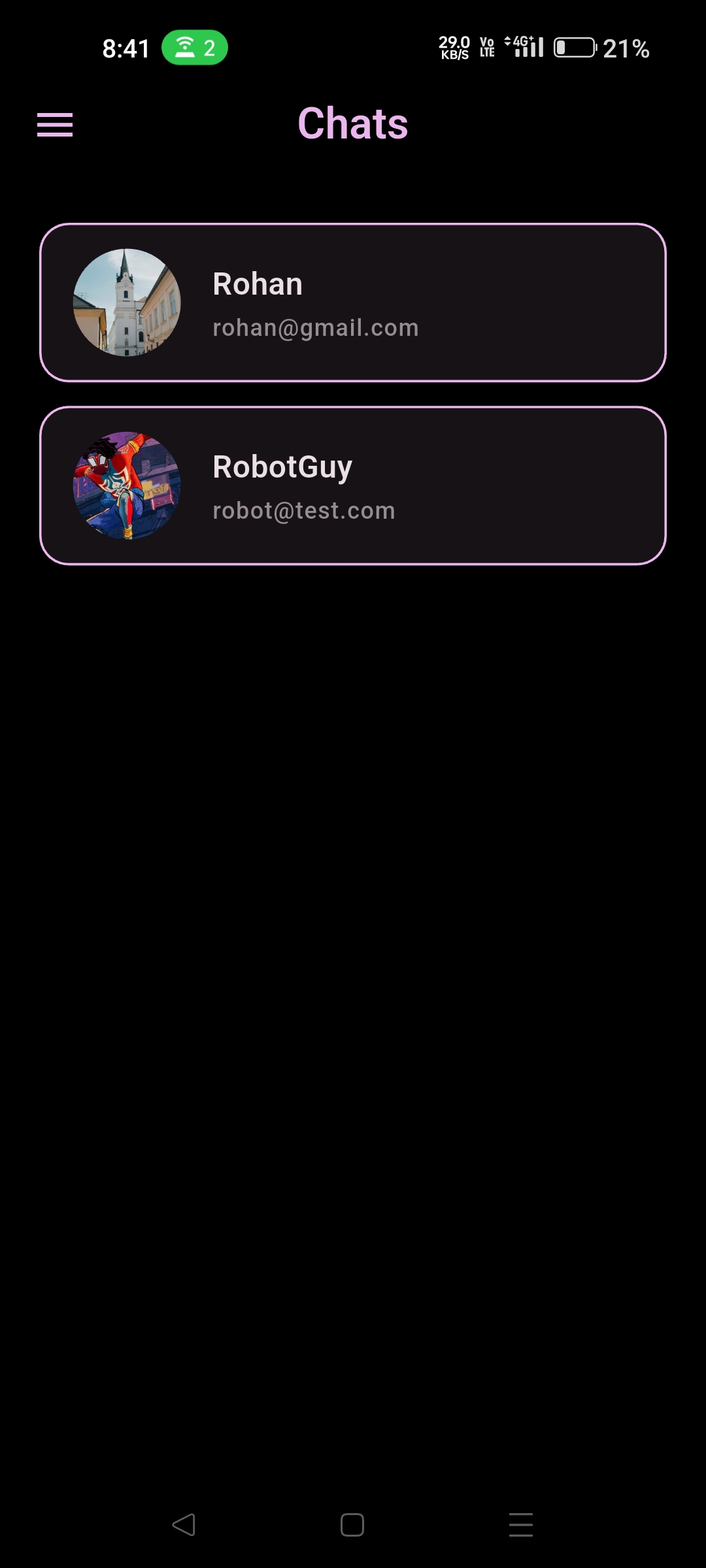 Home Screen