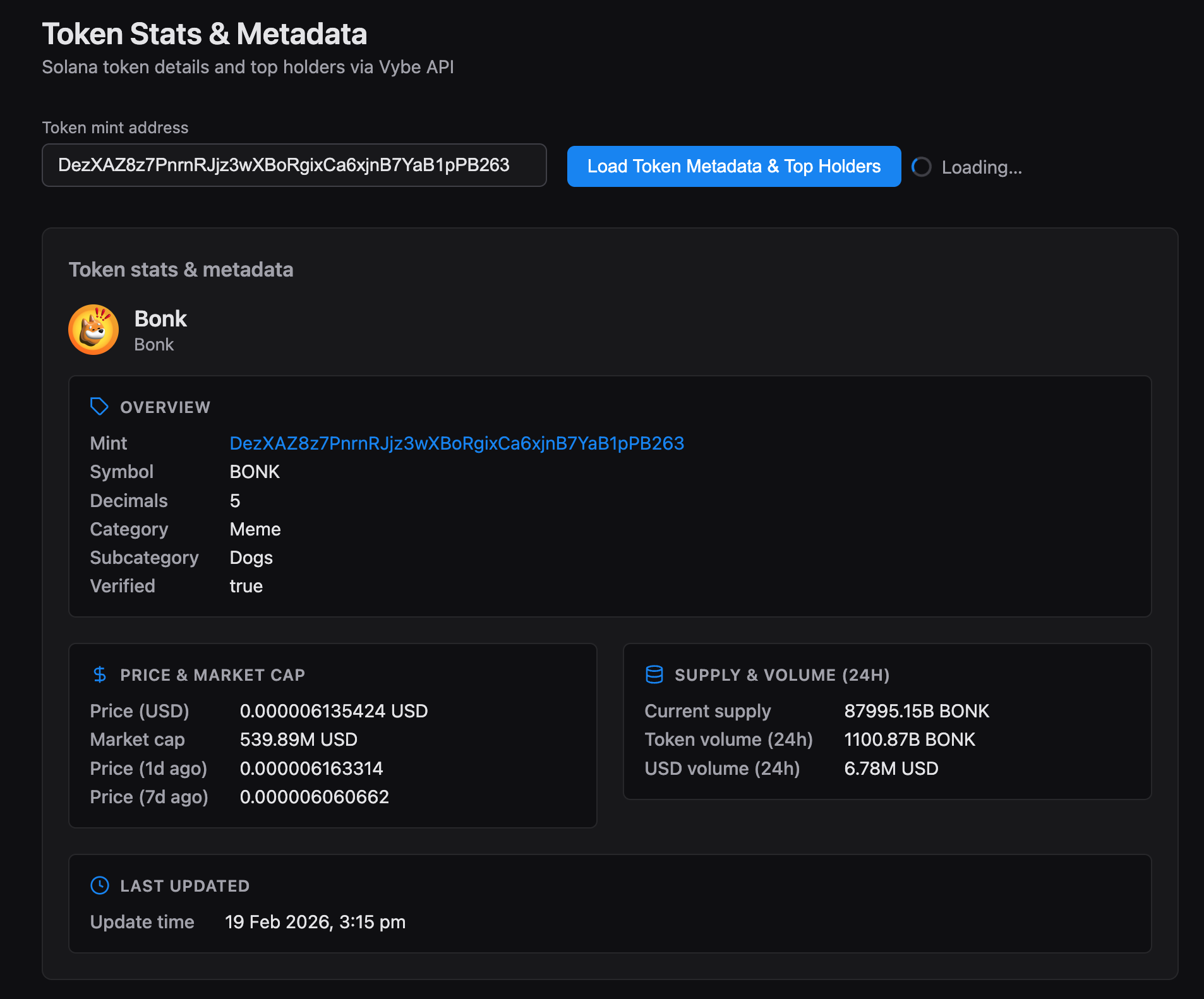 Token Metadata SPL Token-2022 Solana API