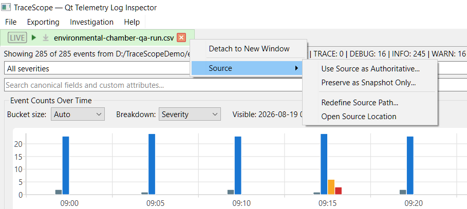TraceScope Hybrid Source Lifecycle