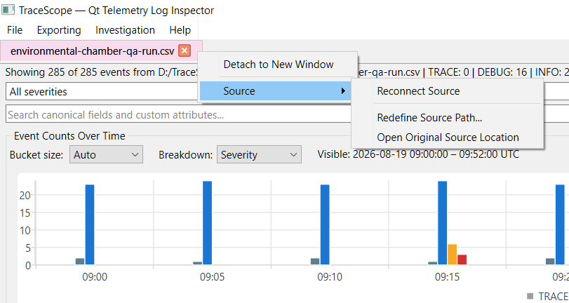 TraceScope SnapshotBacked Source Lifecycle