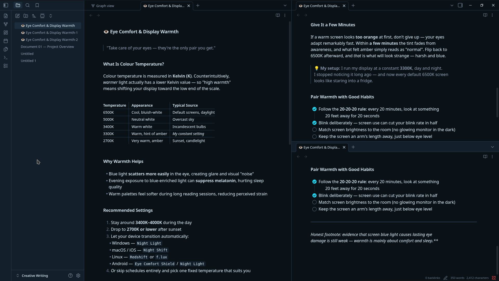 Editor — dark