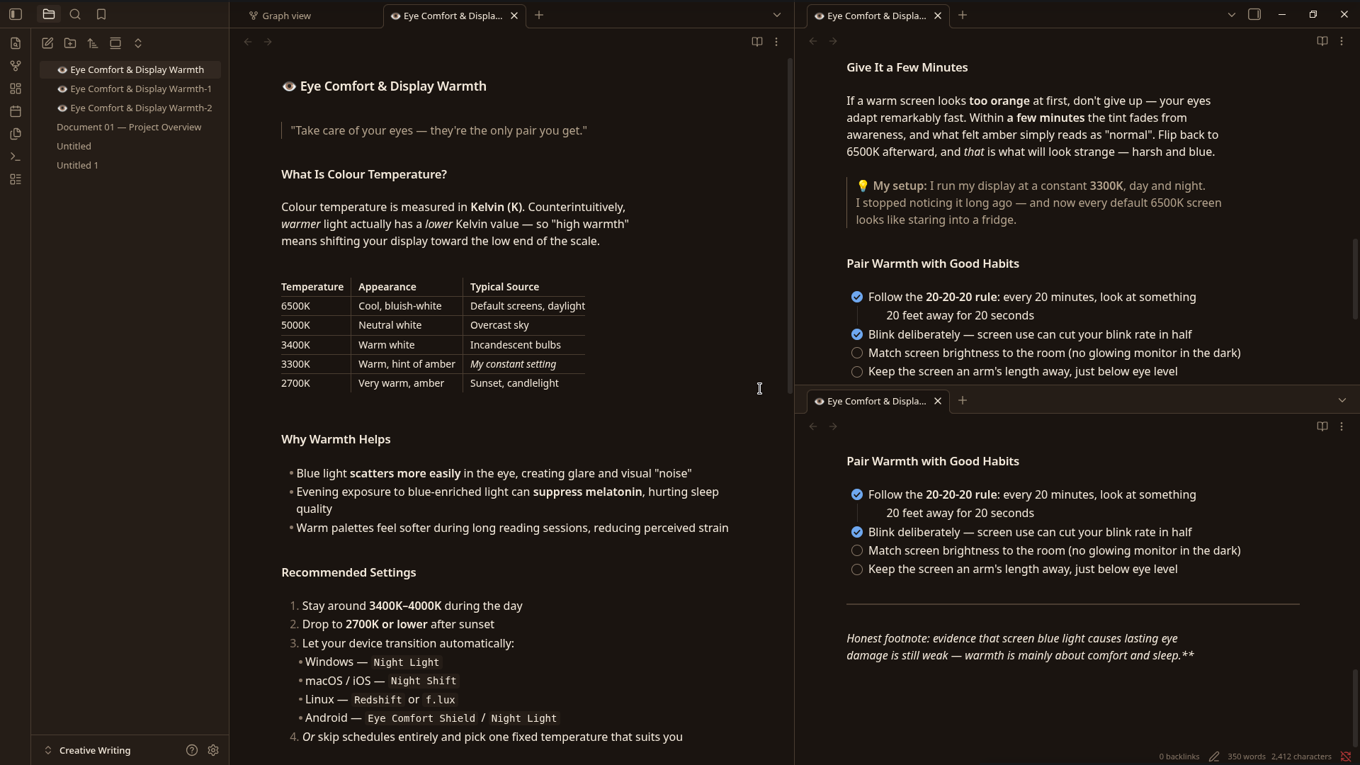 Editor — dark
