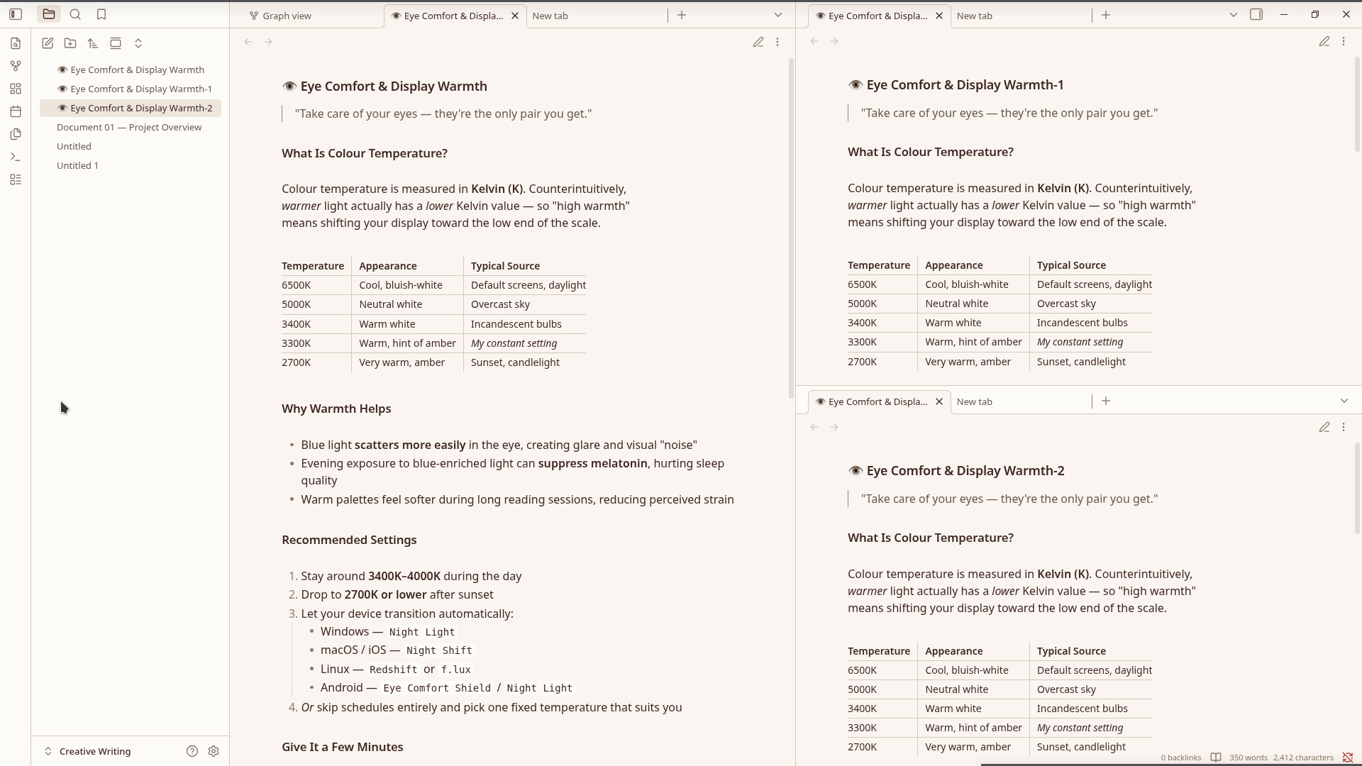 Ivory Garden — light reading mode
