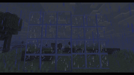 Raindrops on the outside