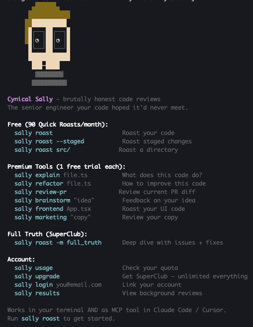 Sally in your terminal