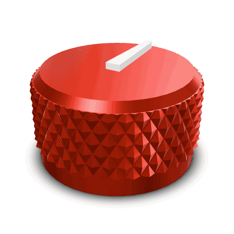 Knurled knob turntable