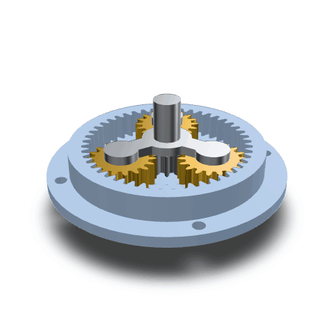 Planetary gear stage turntable