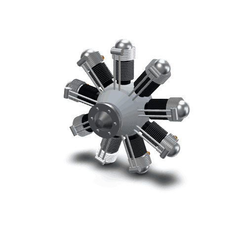 Radial engine turntable
