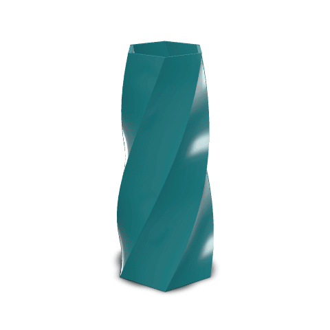 Twisted hex vase turntable