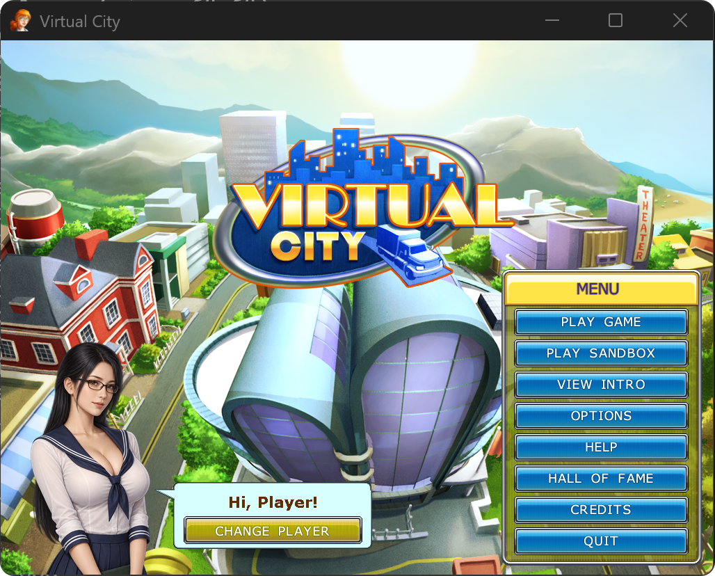Main menu with a portrait mod