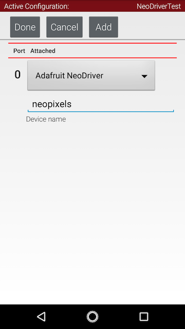 Adafruit NeoDriver device entry