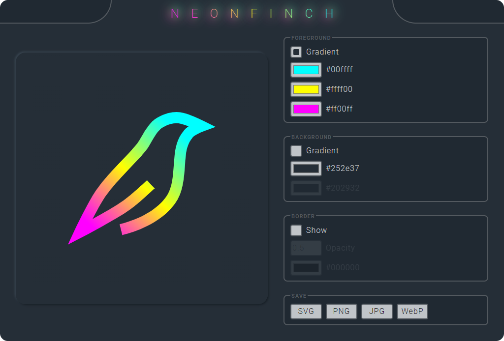 Neonfinch screenshot