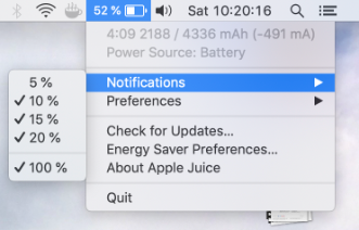 Apple Juice Notifications