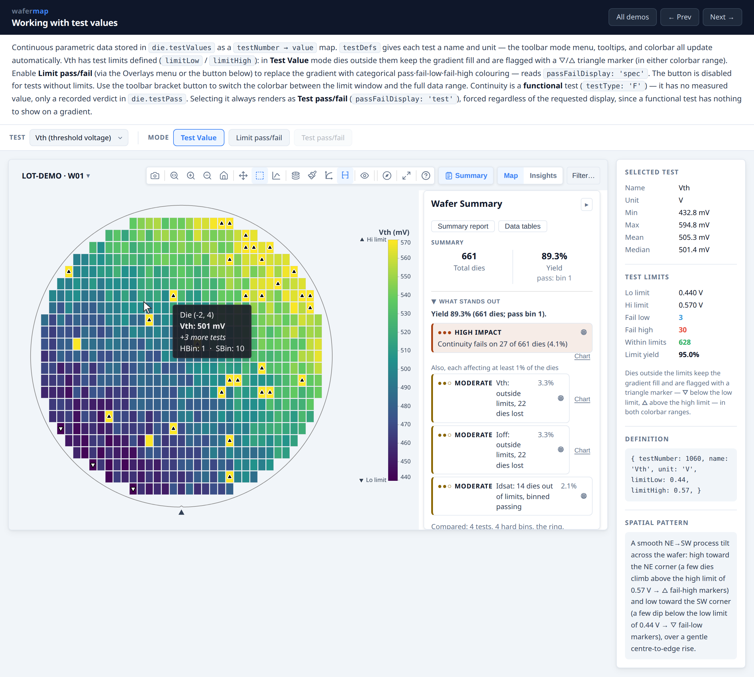 wafermap demo