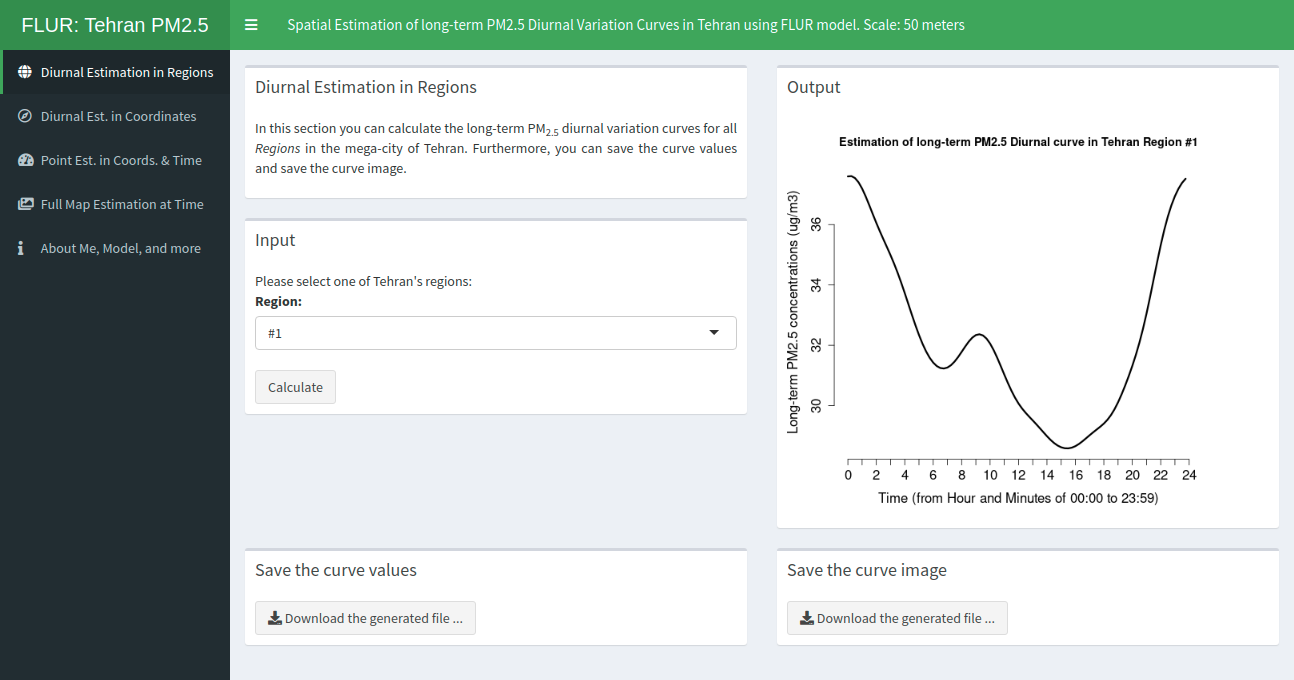 Screenshot 1 of Diurnal Estimation in Regions