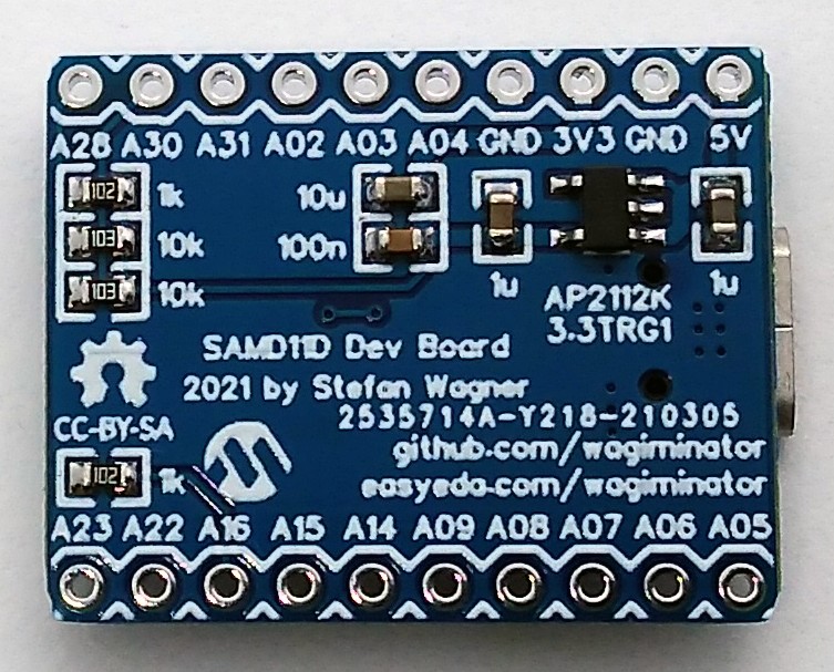 Prototype board module SAMD11C14A ARM 32bit processor USB hardware PM25.1 