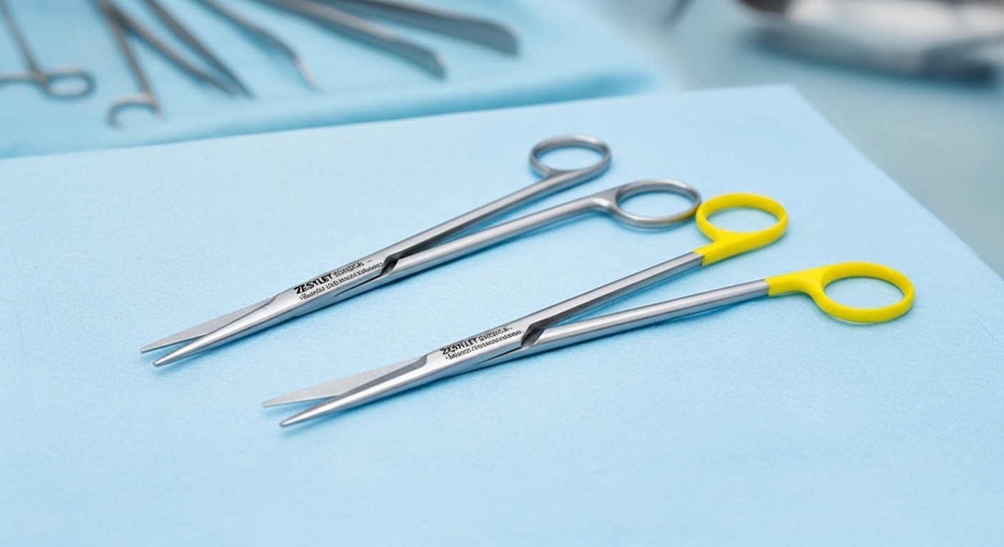 Forbici Microchirurgiche AZDENT, Punta Dritta/curva, Per Odontoiatria E Endodonzia, Atraumatiche