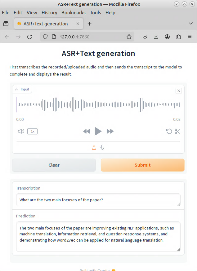 Screenshot automatic speech recognition with text generation