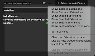 install from VSIX