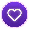 Animated heart badge