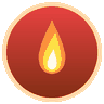 A flickering flame