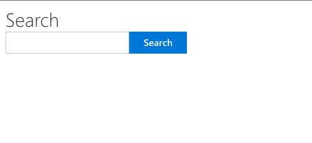 Sample search application after starting in browser