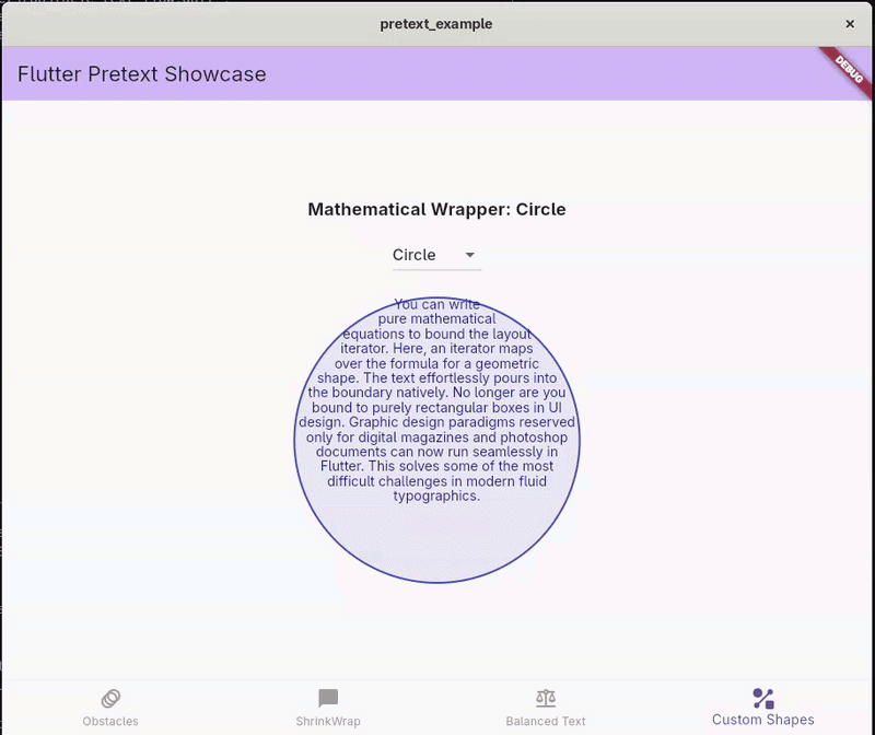 CustomShapes Demo
