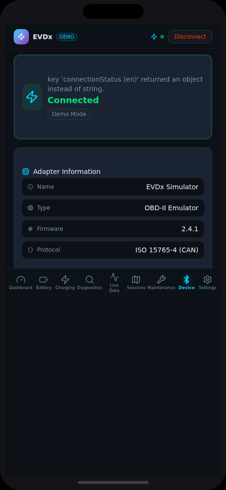 EVDx Device Info