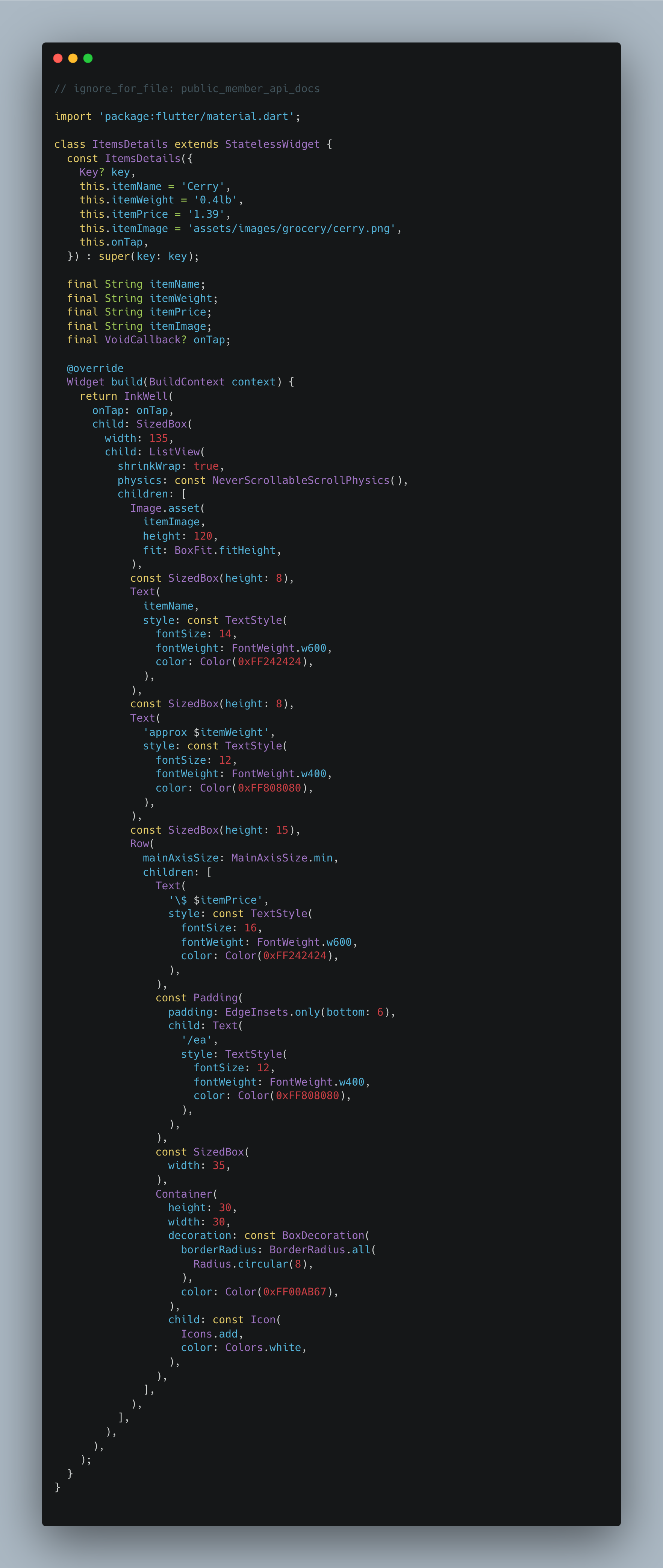Grocery - Flutter UI Template - 2