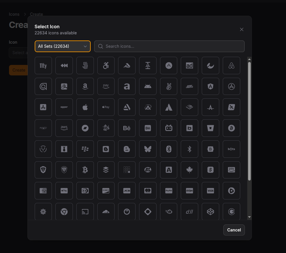 Filament Icon Picker