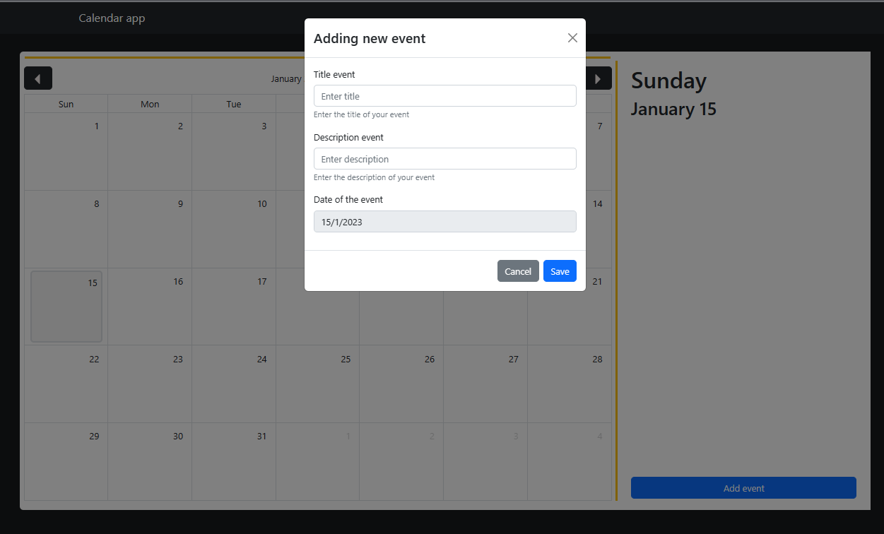 GitHub wallasmaciel/calendar app: Aplicação de calendário com backend